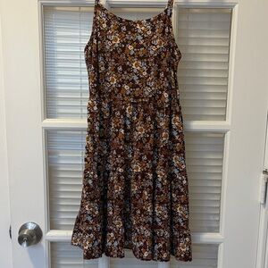 Knitworks Floral Brown Midi Dress